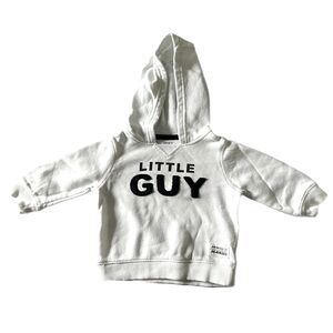 CARTER’S White “Little Guy” Sweatshirt Hoodie Size 9 Months